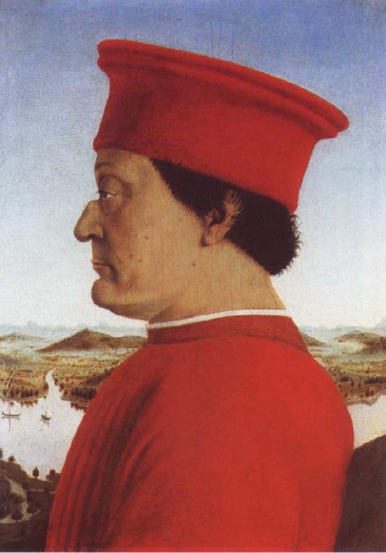 Piero della Francesca Portrait of Duke Frederico da Montefello and Battista Sfozza oil painting image